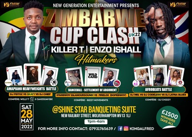 Killer T, Enzo Ishall set to perform in UK Zimbabwe Cup Clash 2022