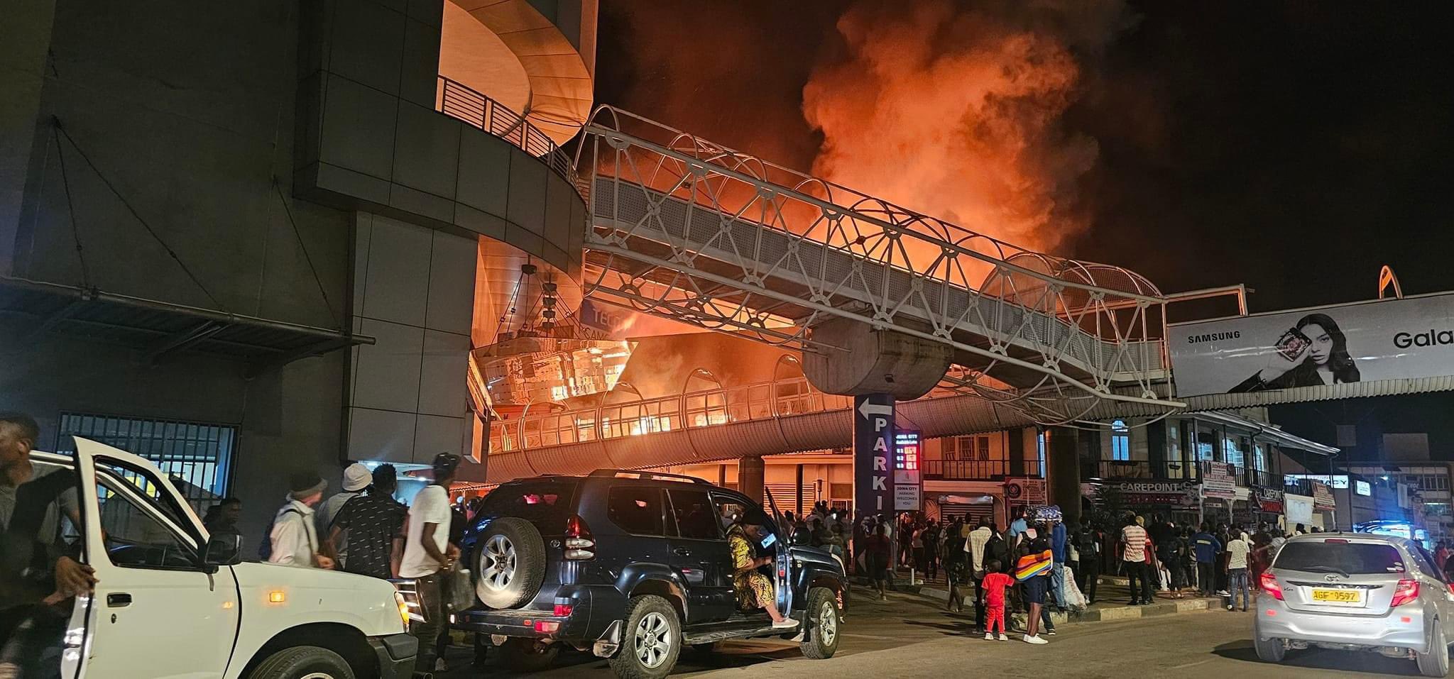 Blaze Engulfs Joina City Buildings
