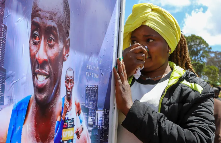 Hundreds of mourners attend funeral for marathon star Kiptum in Kenya